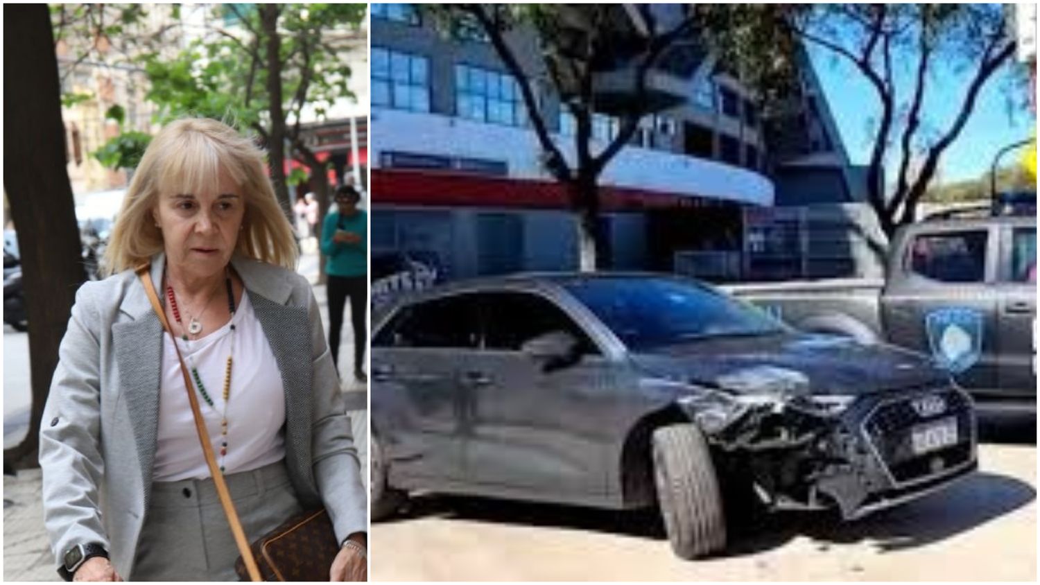 La ex de Maradona sufrió una lesión leve en la cabeza.