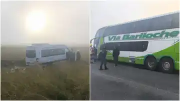 Accidente en Ruta 30: un colectivo y una combi chocaron cerca de Rauch y hay cuatro heridos leves