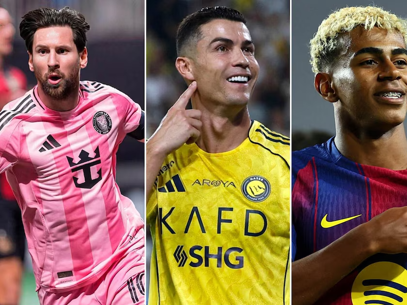 Messi, CR7 y Yaml, dentro de los 10 futbolistas mejores pagos según Forbes.