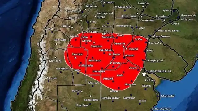 Alerta por fuerte tormenta eléctrica en Gualeguaychú