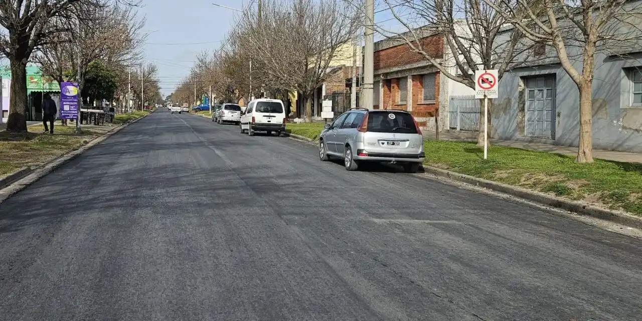 Quedó habilitado el acceso norte de Crespo tras la repavimentación de calle 9 de Julio