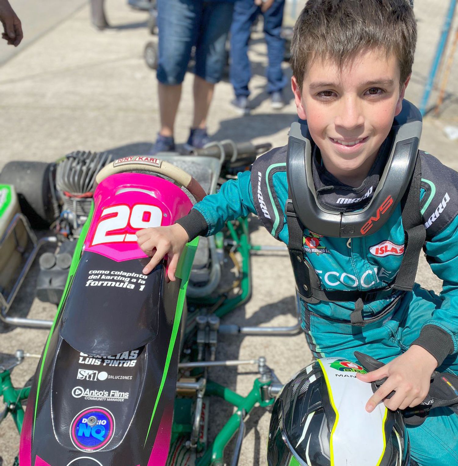 Paso a paso. El aprendizaje que viene consiguiendo el necochense Joaquin Fradin, en los torneos AZK