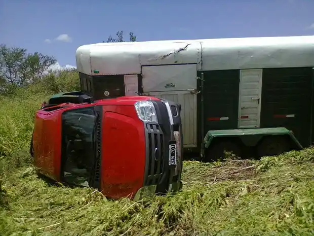 Volcó una camioneta en la Ruta Provincial Nº 20