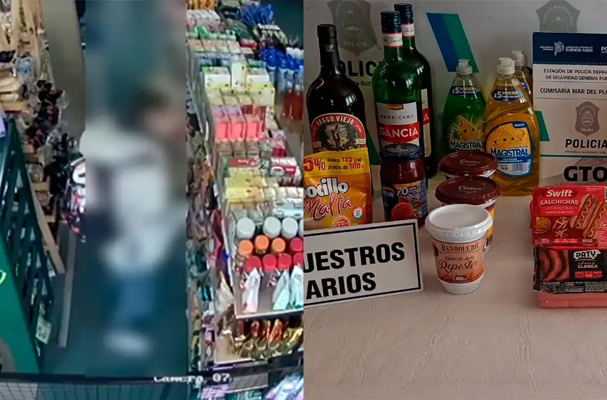 Video: atrapan a pareja de mecheros que robaba mercadería de comercios