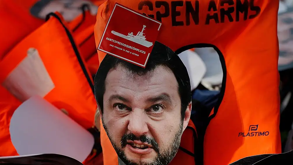 Comenzó el juicio a Matteo Salvini.