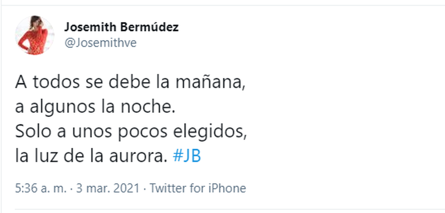 Josemith Bermúdez compartió luego de estar en su casa.