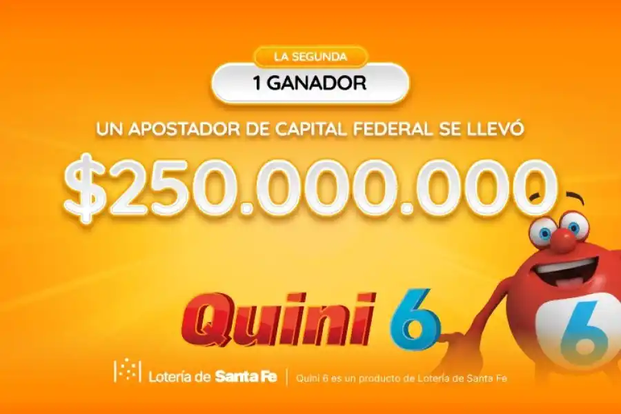 Un apostador ganó $250.000.000 en el Quini 6