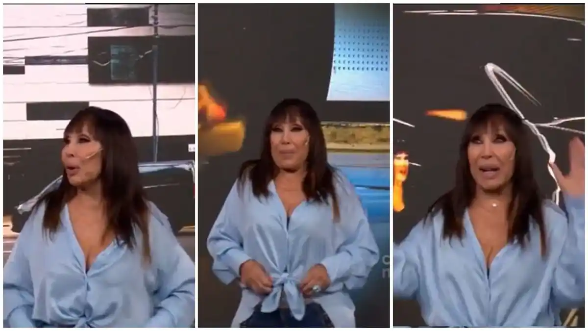A Moria Casán se le vio la panza en vivo y reaccionó con su clásico desparpajo