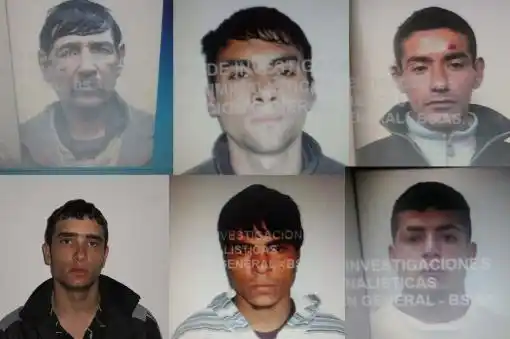 Fuga de presos en Luján: Las identidades de los 6 prófugos