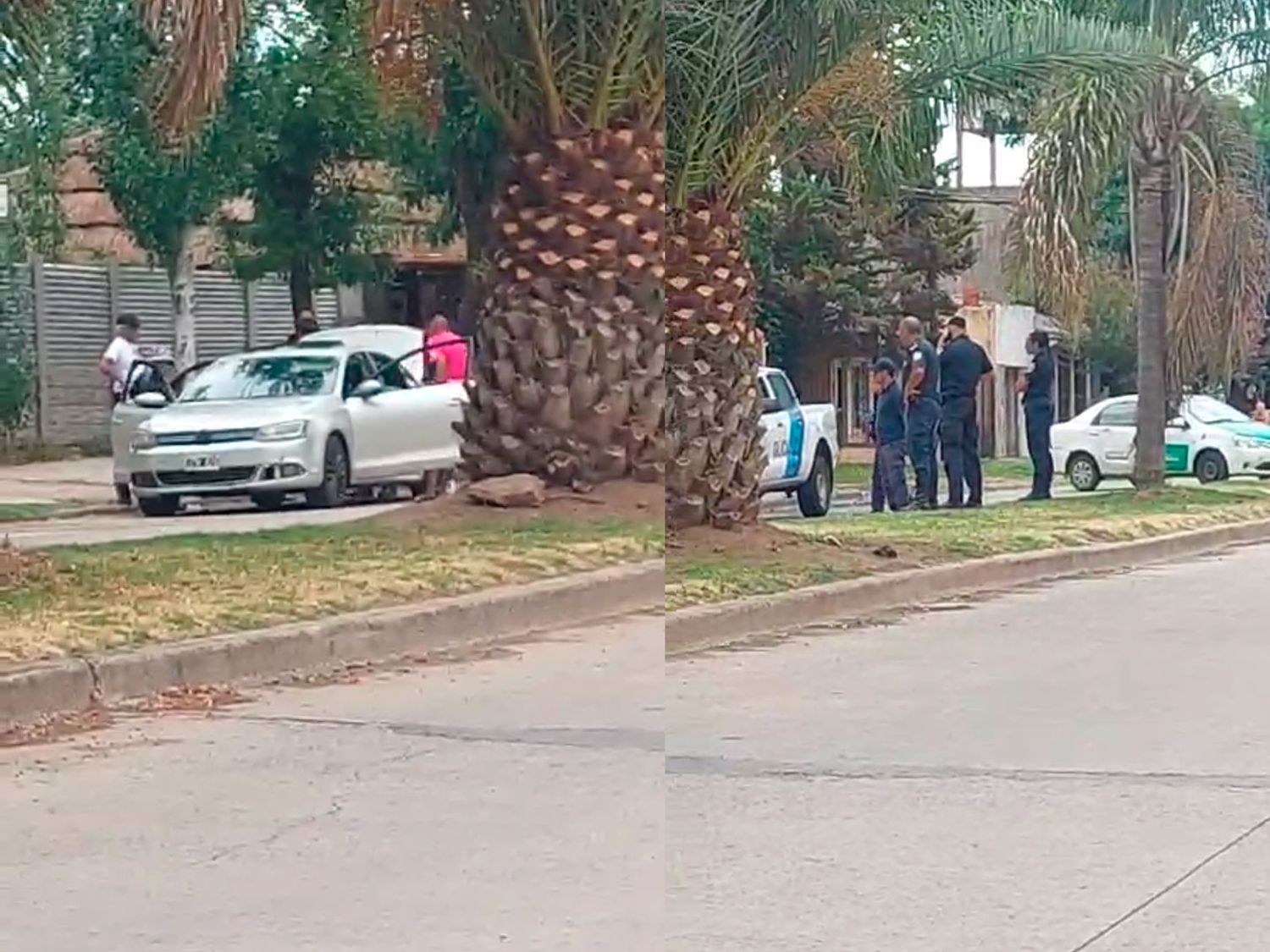 [VIDEO] Circulaban 8 personas en un auto sin documentación y los retuvieron tras pasar un semáforo en rojo