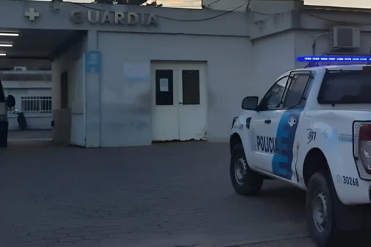 El herido fue trasladado a la Guardia del Hospital.