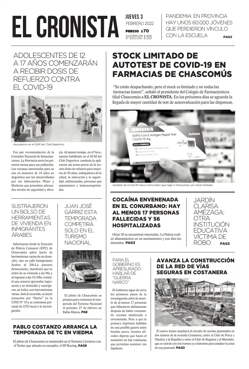 Tapa 3 de febrero 2022