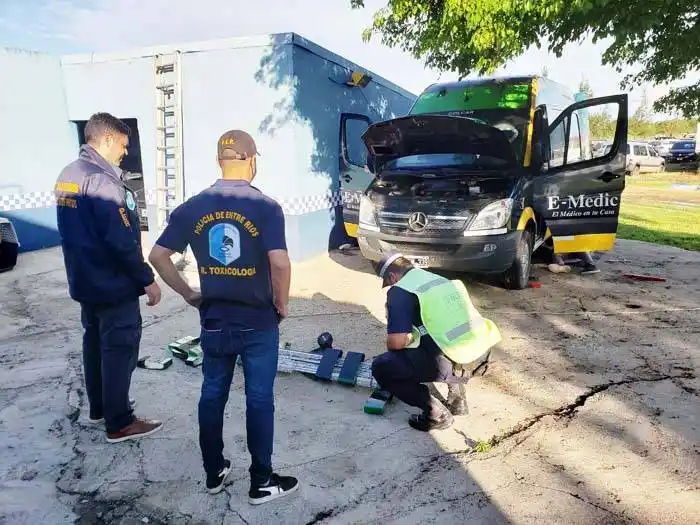 La ambulancia trucha tenía casi 3 kilos de cocaína en una baliza