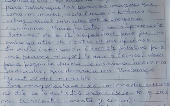 Pago de tasas: recibió una intimación y reclama