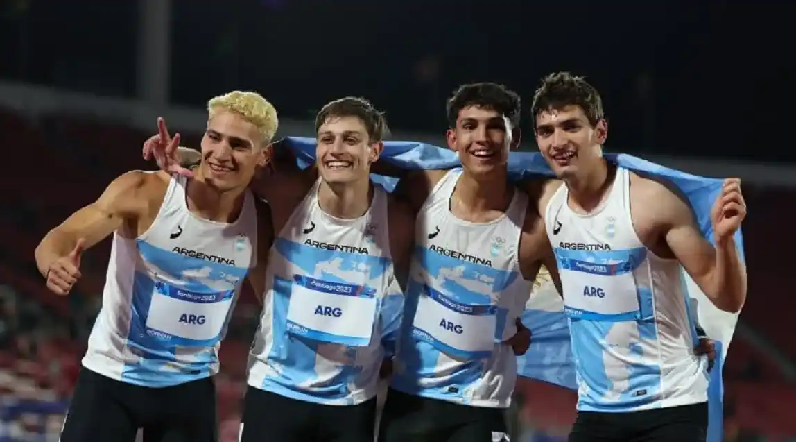 Histórica actuación de la posta 4x100 masculina de Argentina: bronce y record histórico