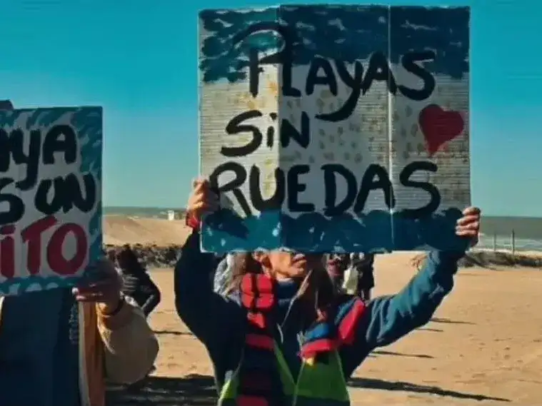 La protesta se desarrolló en inmediaciones del balneario Cocodrilo.
