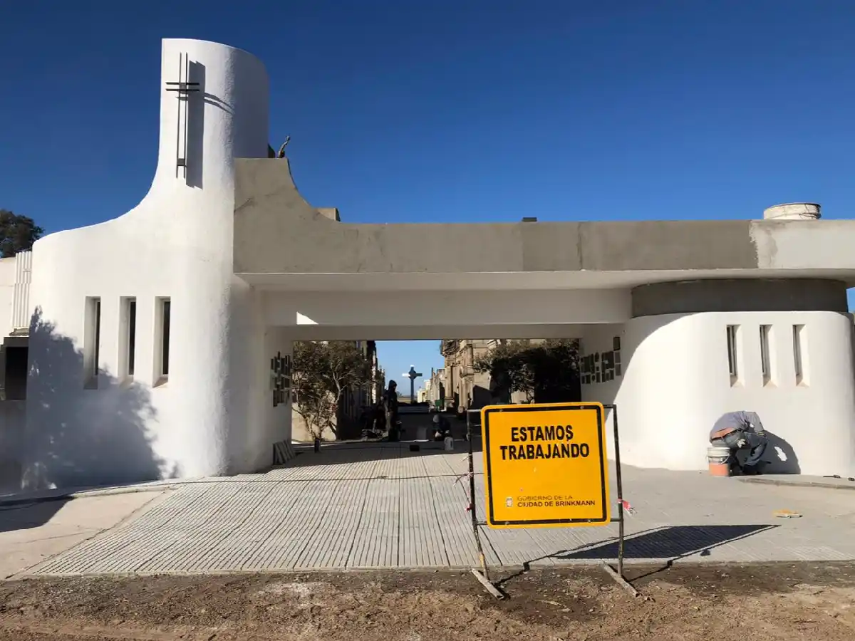 La pandemia no detiene  las obras: mejoras en el cementerio de Brinkmann 