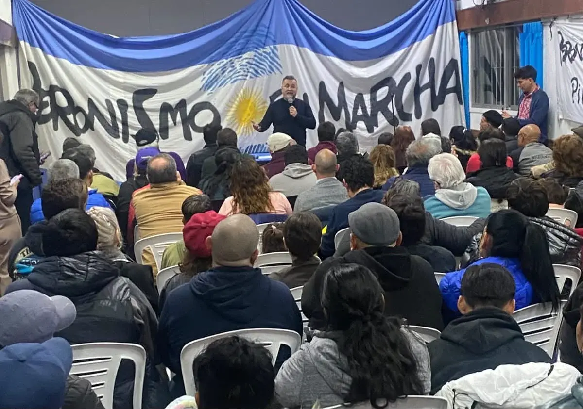 Fabián Pitronaci en un acto en Del Viso.