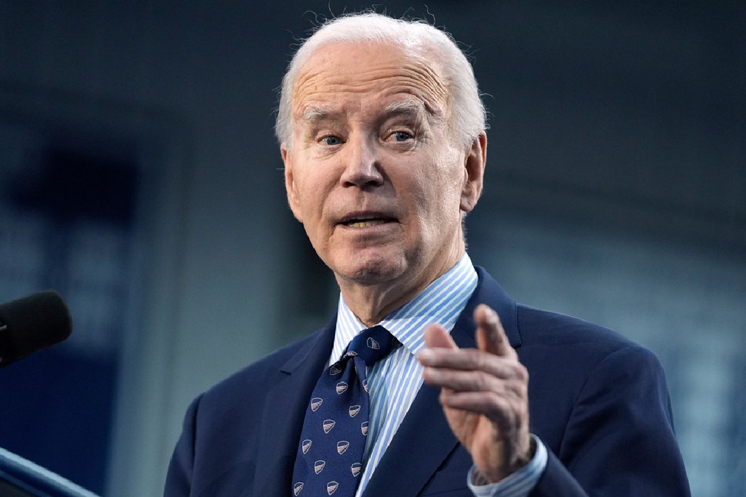 Joe Biden speaks alongside education secretary Miguel Cardona at the White House in Washington DC on 30 June 2023.