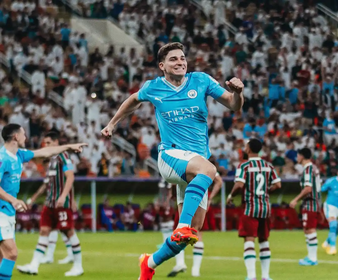 El delantero argentino Julián Álvarez