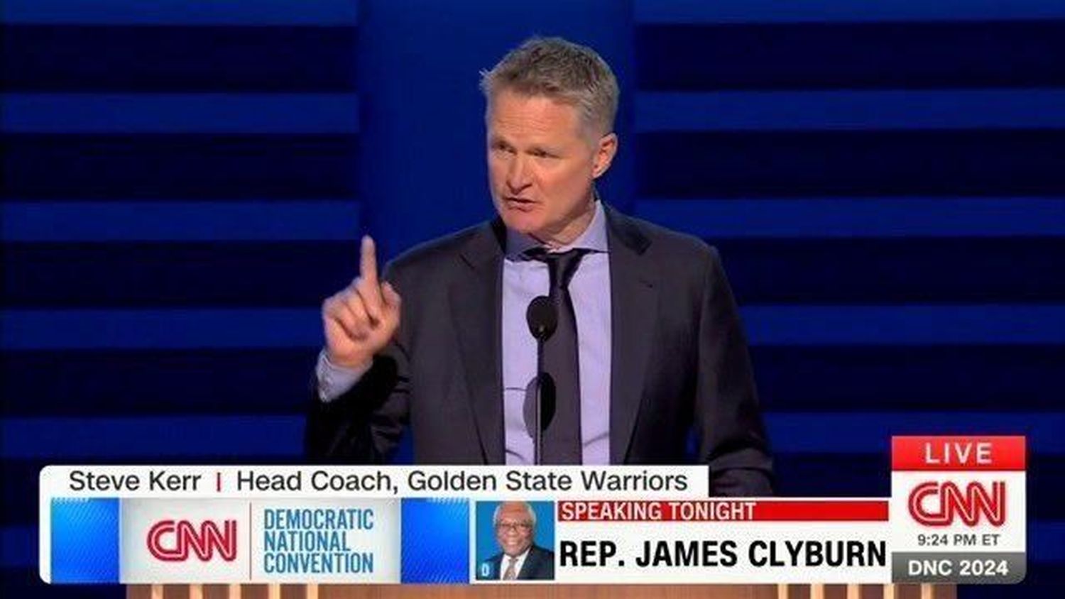 La burla de Steve Kerr a Donald Trump, a “modo Steph Curry”