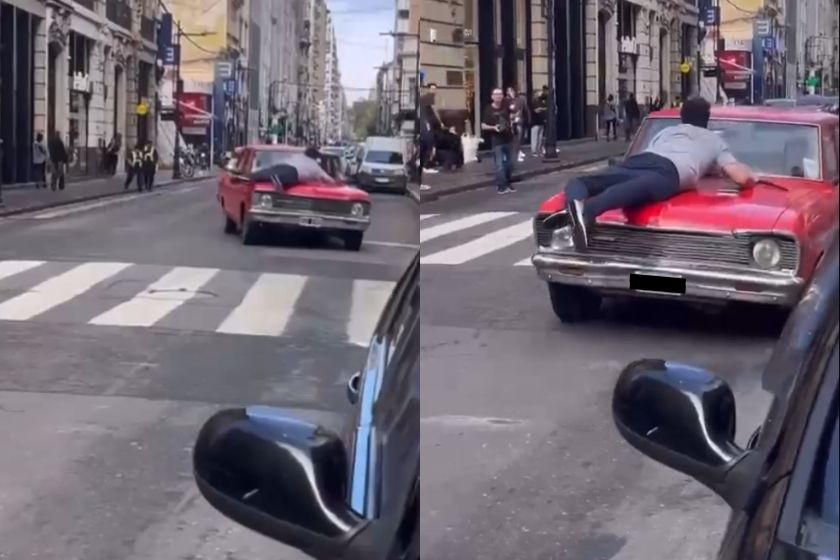 Violencia en el centro de Rosario: un automovilista intentó huir de la policía y atropelló a dos personas