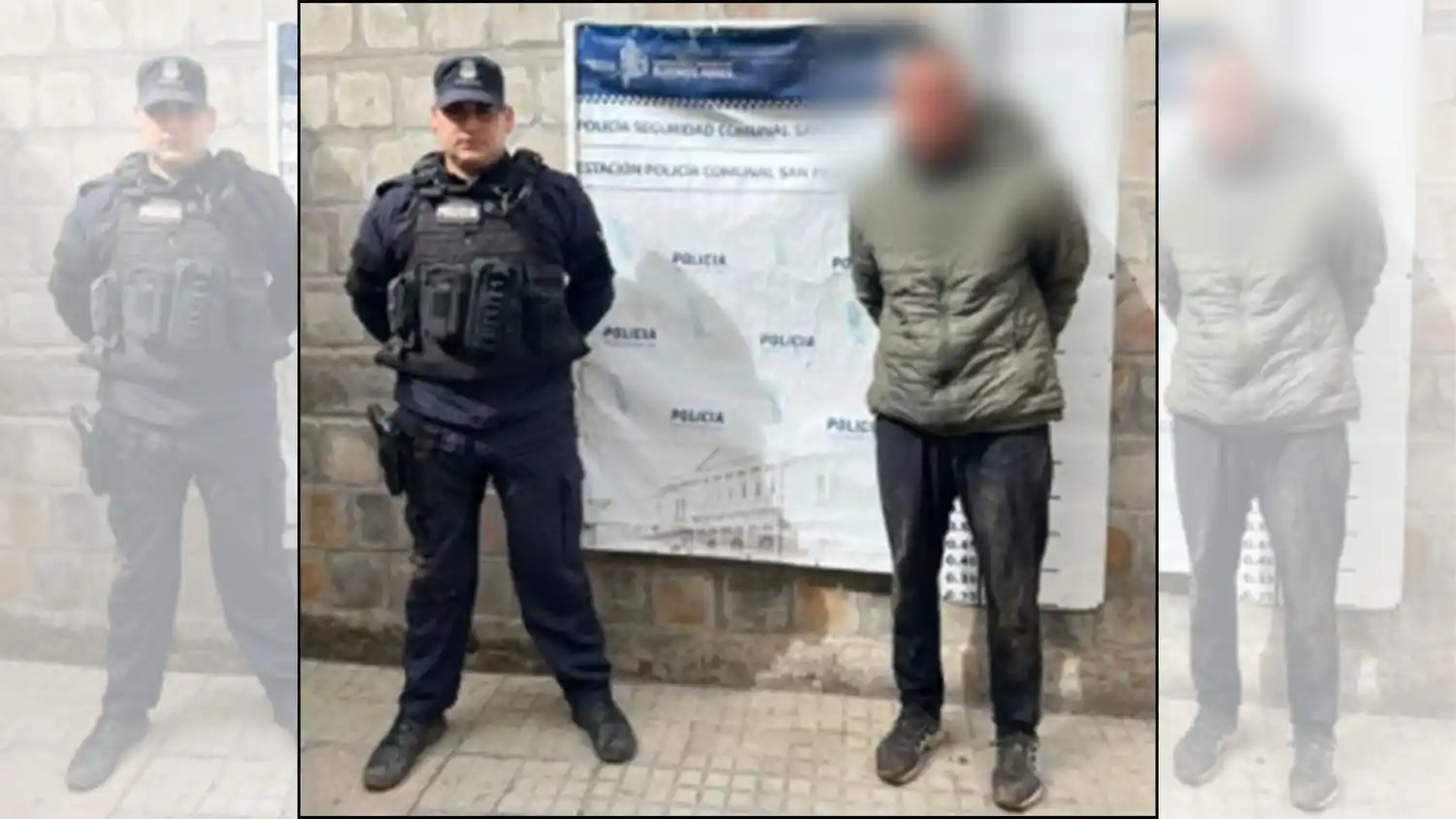 La Policía aprehendó a un individuo que causó daños en el parabrisas de un camión.