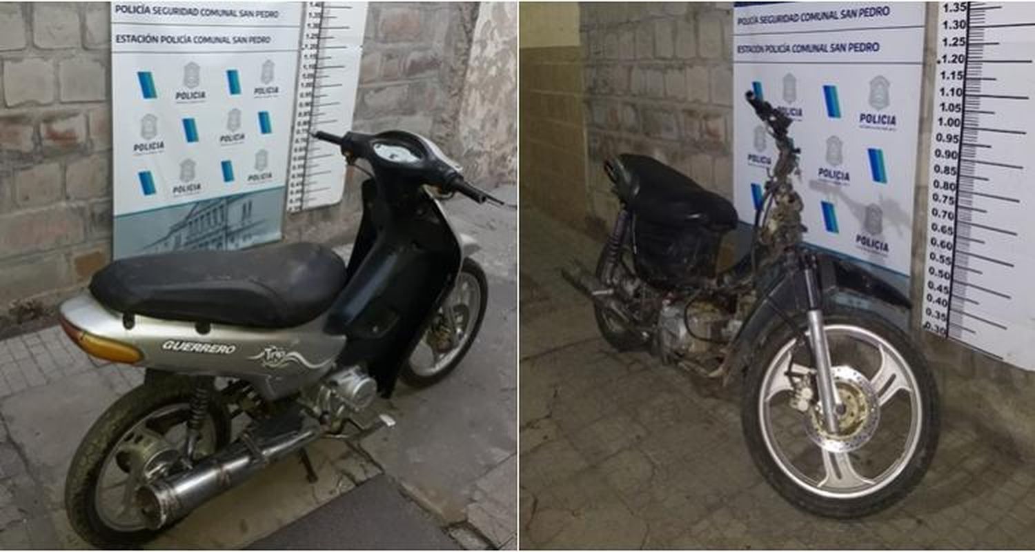 En diferentes hechos, robaron dos motos y la Policía las recuperó enseguida