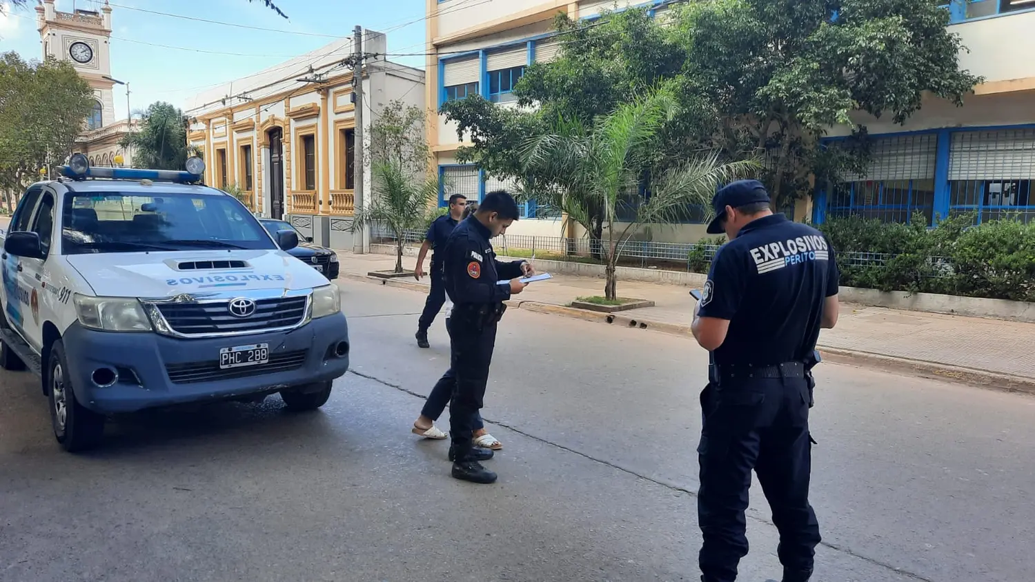 La Brigada Antiexplosivos volvió a San Pedro este martes.