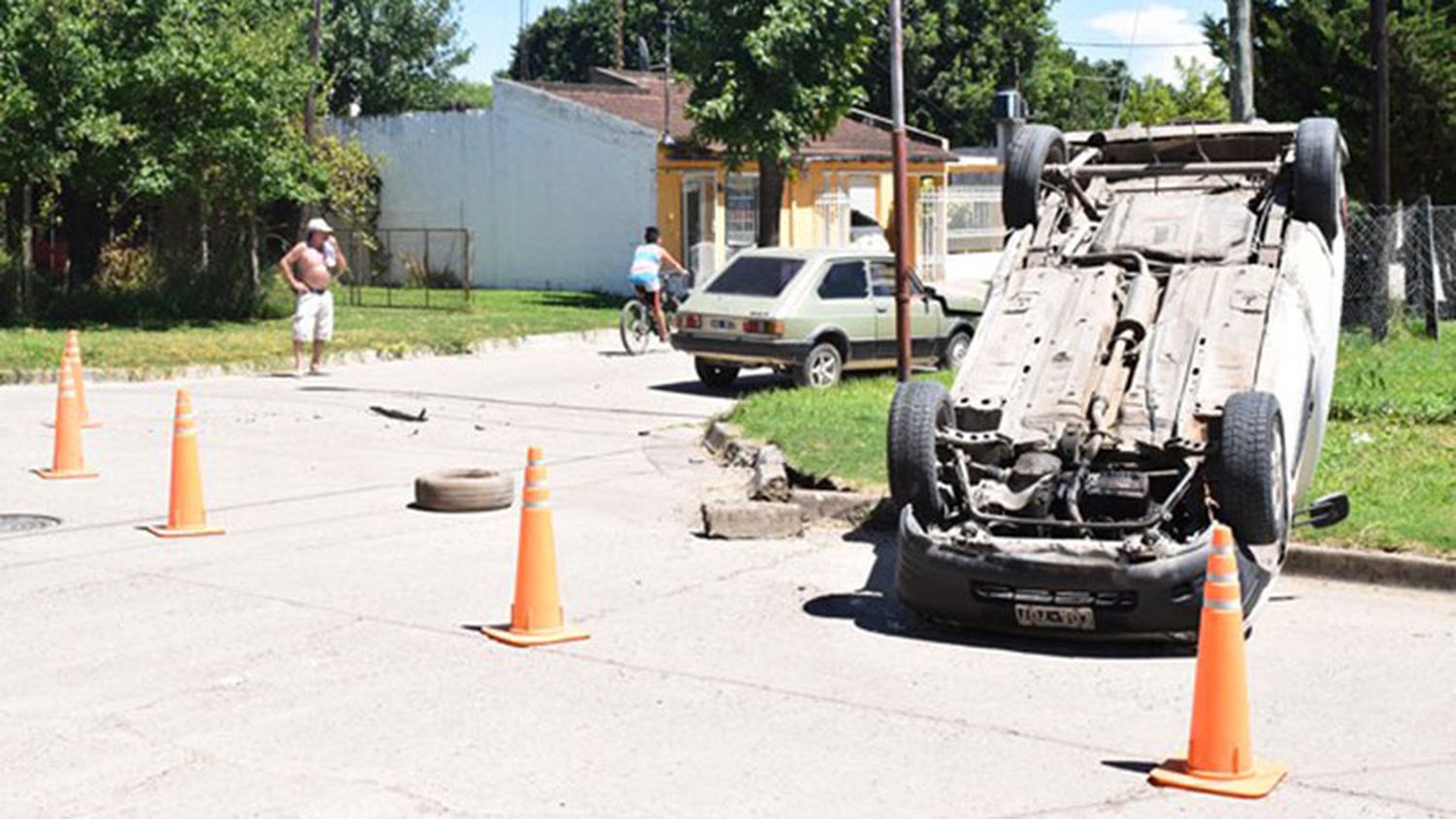 No hubo que lamentar lesionados tras el choque registrado en las calles de Viale