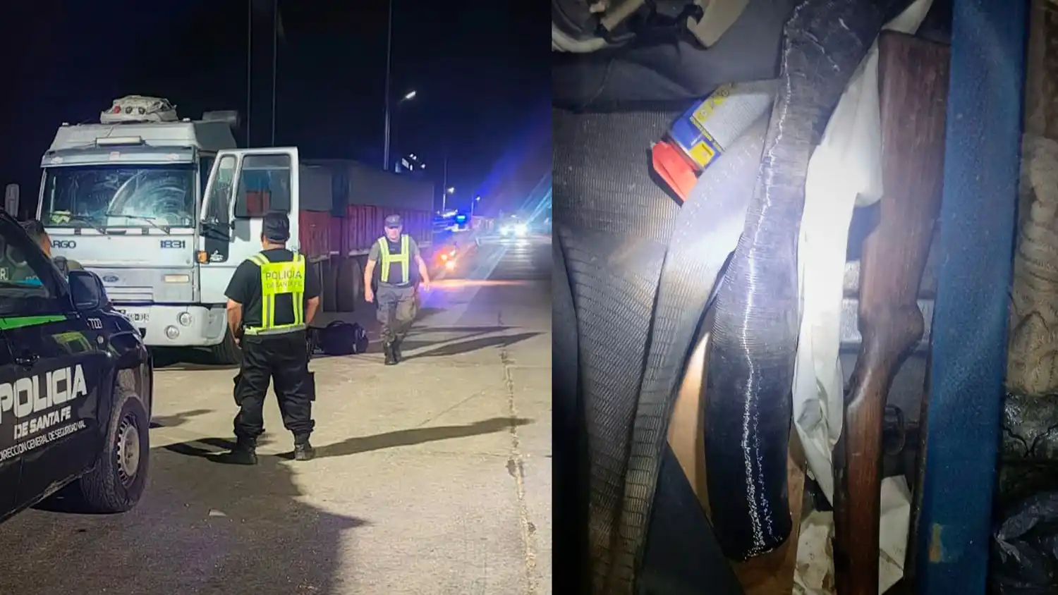 Detuvieron a un camionero armado en la Ruta 33 tras una amenaza en plena madrugada