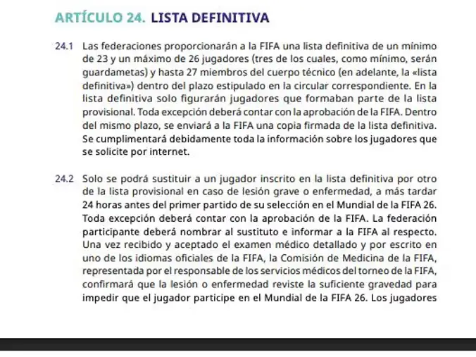 reglamento lista mundila