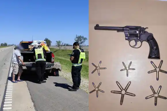 Retuvieron un revólver calibre .32 sin documentación en un control sobre la RN 19
