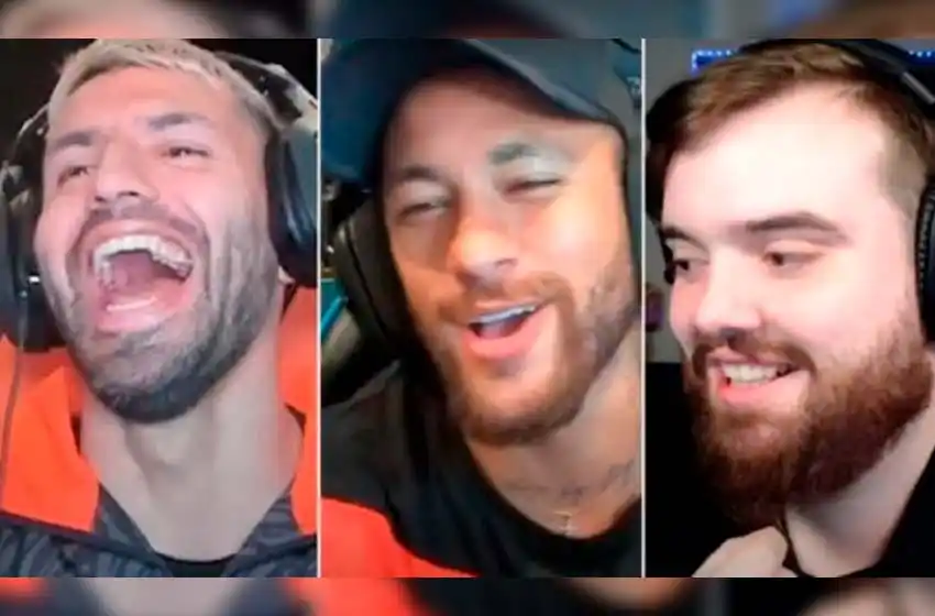 «Me llamó el abogado»: el chiste del Kun Agüero al youtuber Ibai Llanos con ayuda de Neymar en vivo