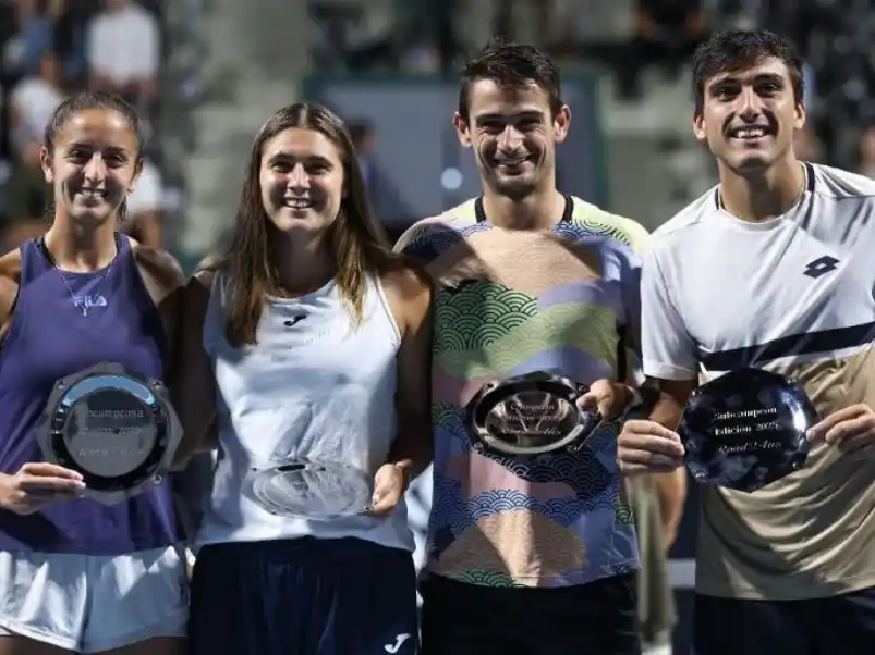 Los finalistas del Road to Australia en el Bs As Lawn Tennis.Foto:ESPN