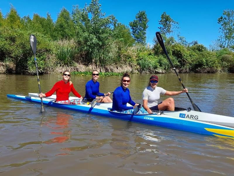 Magdalena Garro volvió a entrenar con su equipo de canotaje