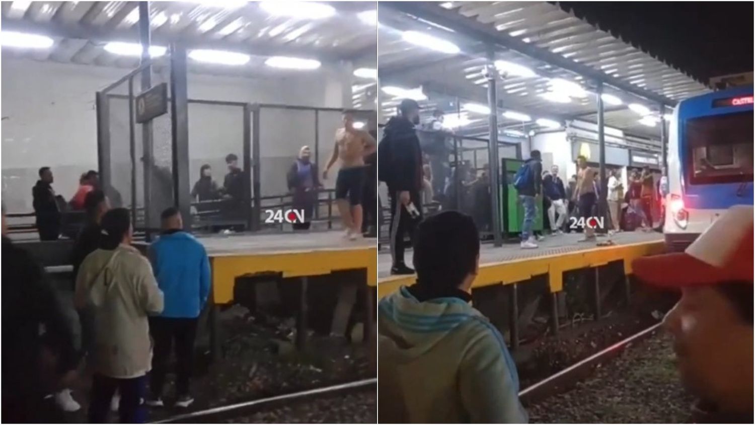 Sigue el descontrol en el Tren Sarmiento: Nueva batalla campal con botellazos y piñas, ahora en la estación de Morón