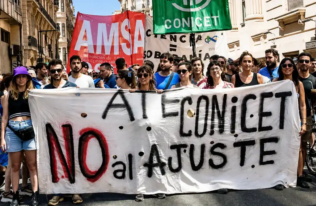 La protesta en Mar del Plata está relacionada con una serie de reclamos a nivel nacional (foto: el1digital)