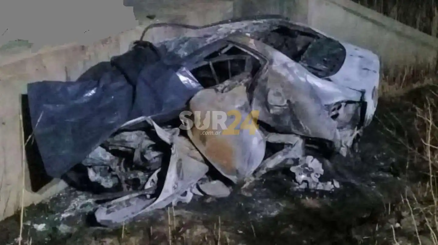 Tragedia: fallecieron tres personas luego de chocar y en incendiarse el auto en el que viajaban