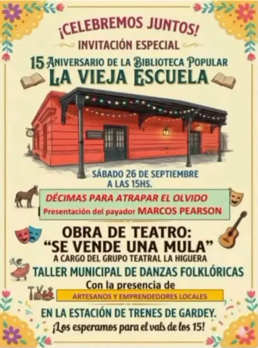 15° Aniversario de la Biblioteca Popular La Vieja Escuela