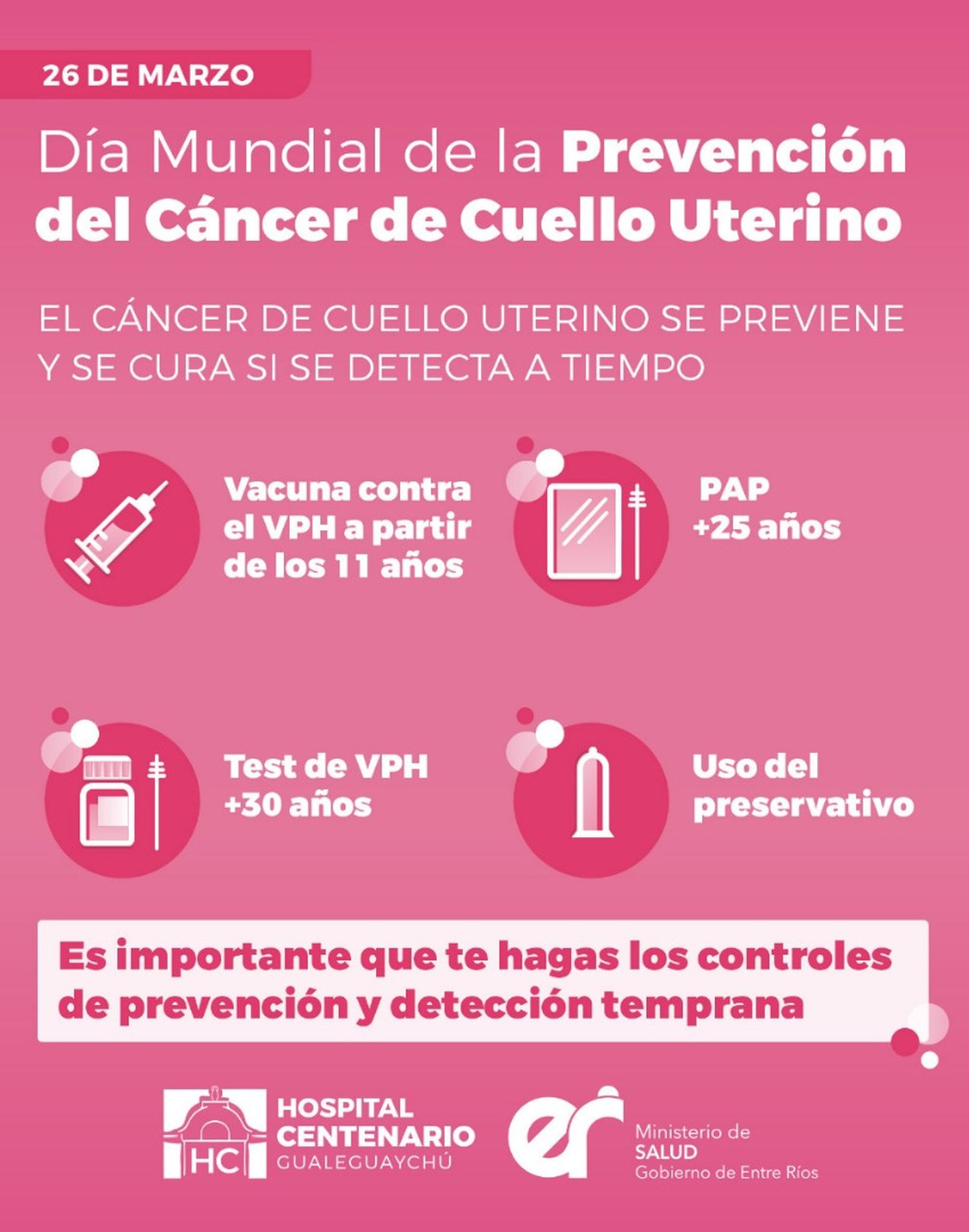 Día Mundial  de la Prevención del Cáncer de Cuello Uterino: cómo prevenirlo