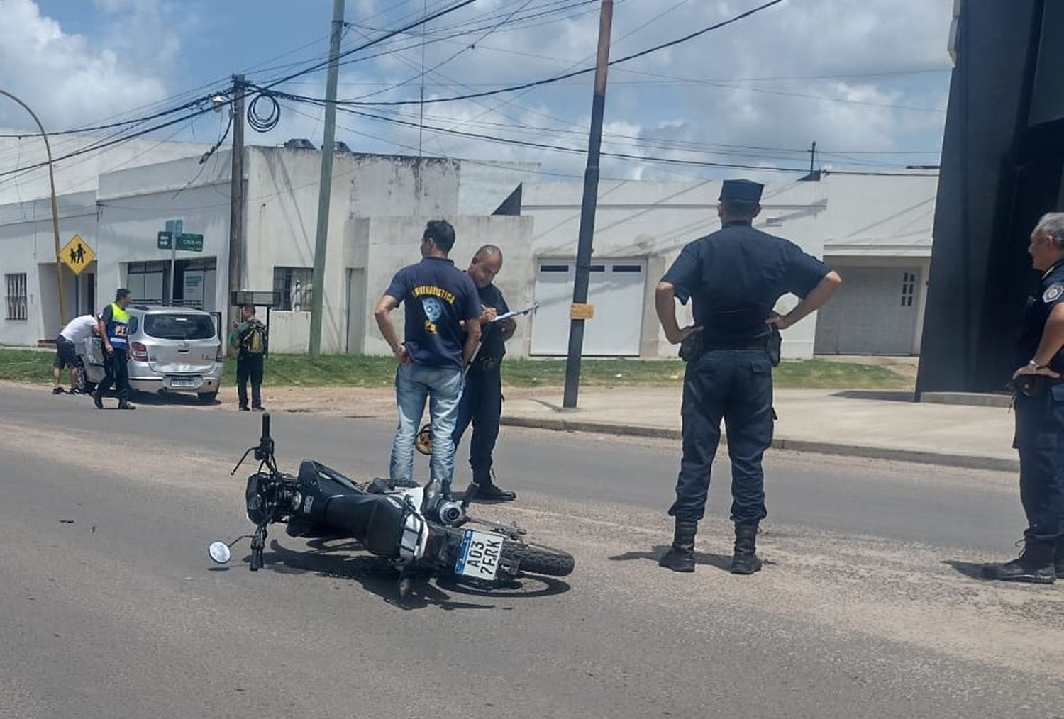 Un motociclista resultó lesionado en un choque en el acceso norte