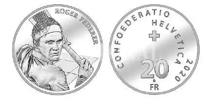 Roger Federer tendrá su propia moneda de 20 francos suizos