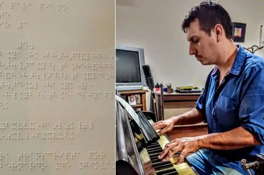 Mauro de Giovanni, el santafesino que transcribe partituras al sistema braille para todo el mundo