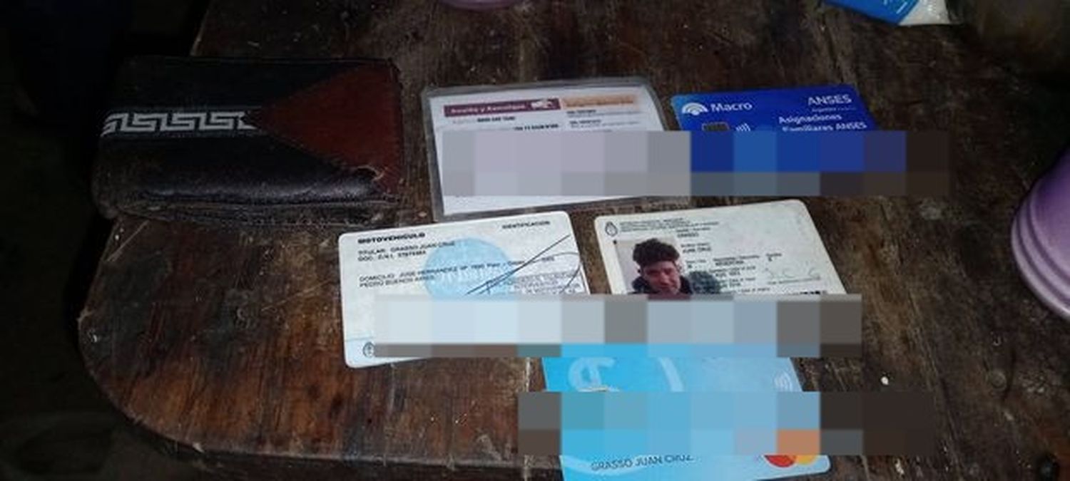 Hallaron billetera de Juan Cruz Grasso