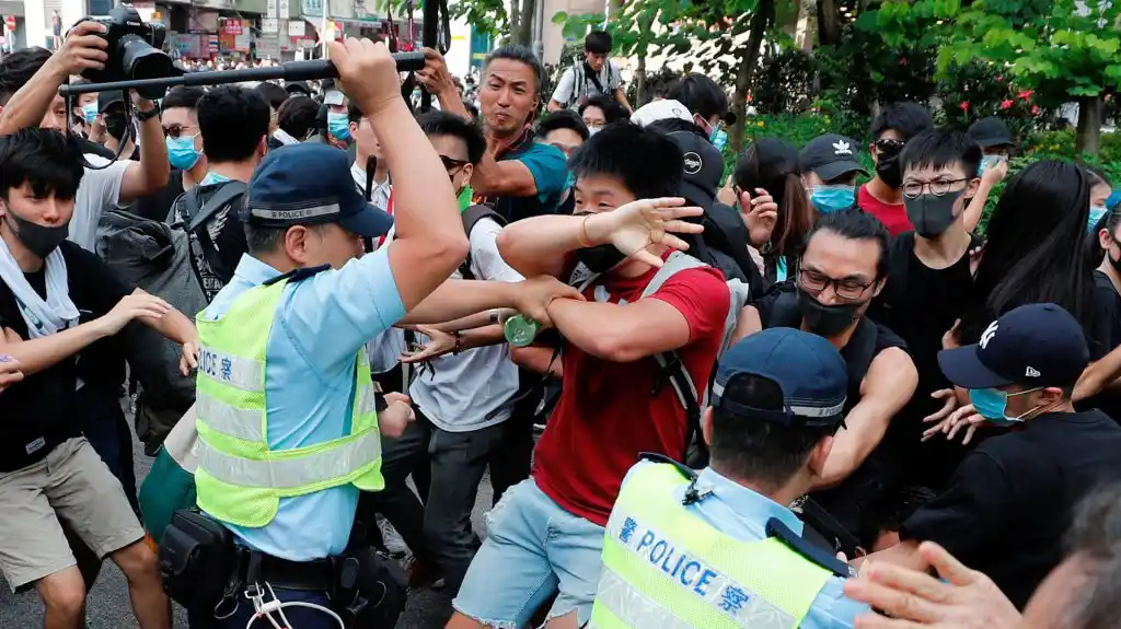 Hubo detenidos en una nueva protesta contra comerciantes chinos en Hong Kong