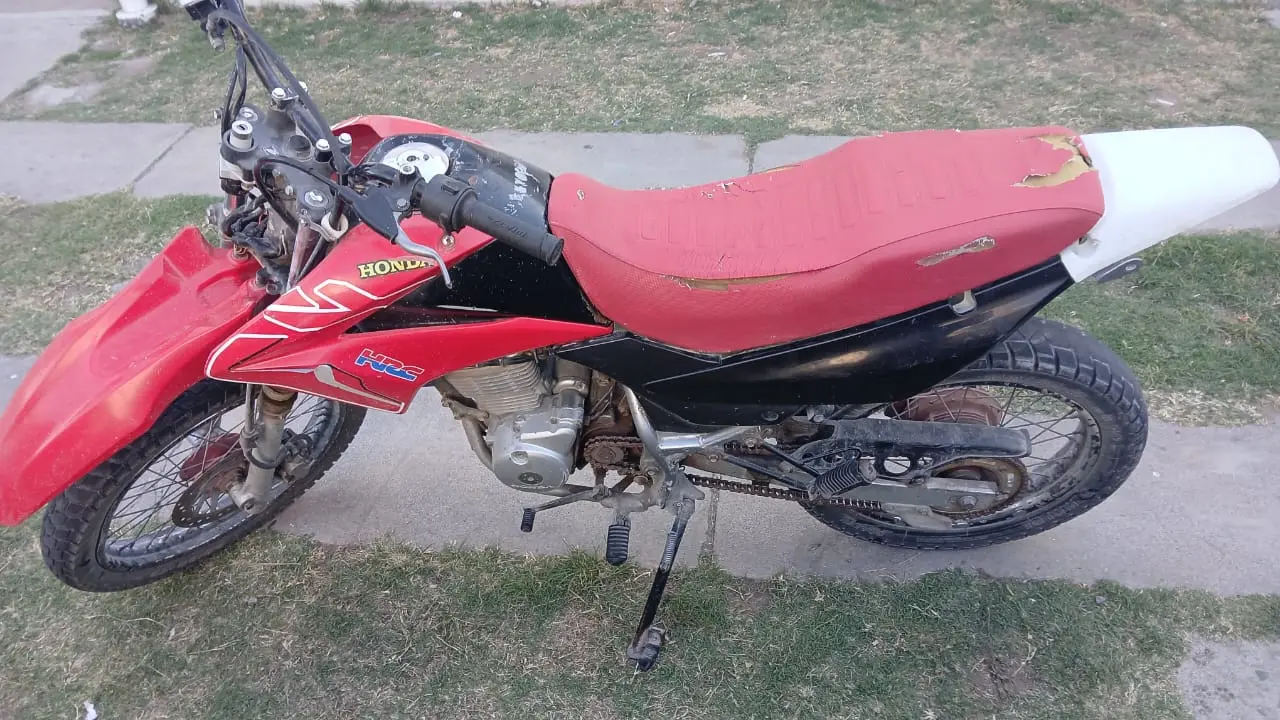 La moto secuestrada