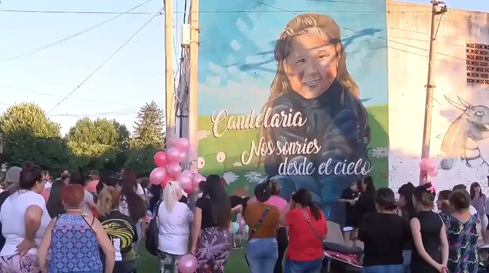 A un año del trágico hecho, inauguran un mural por Candelaria, la nena que murió por una bala perdida