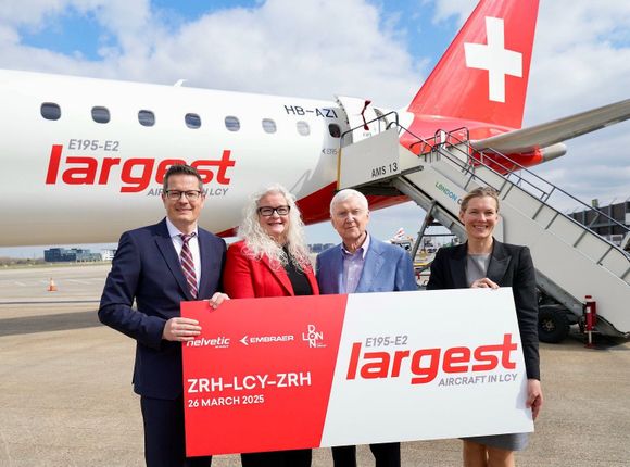 Nuevo grande en el barrio: el Embraer E195-E2 empezó a volar de manera regular al London City Airport