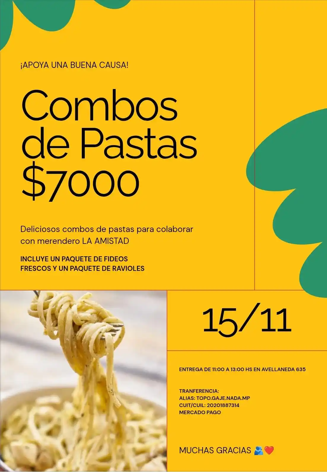venta pastas merendero la amistad